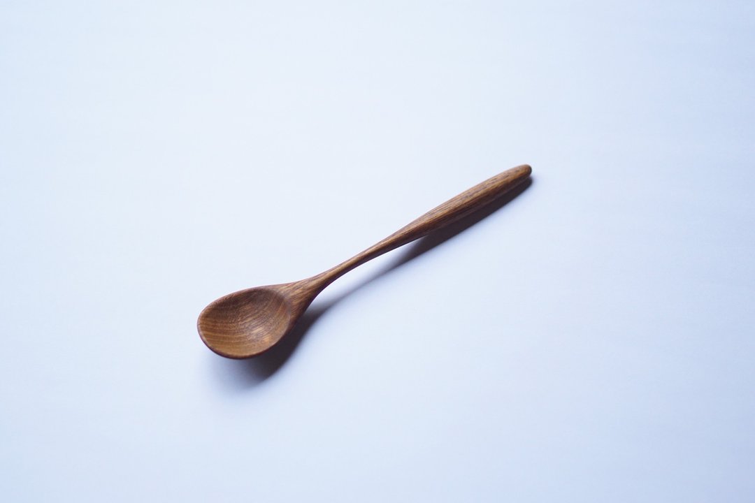 木制甜点勺，胡桃木 - 餐刀/叉/匙组合 - 木头 