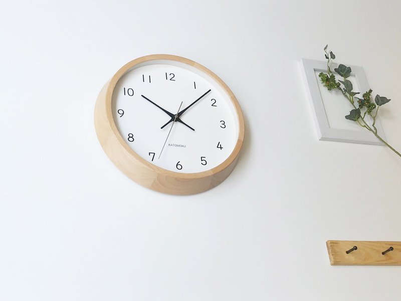 KATOMOKU muku clock 13 山毛榉(km-104NA) 挂钟 日本制造 - 时钟/闹钟 - 木头 卡其色