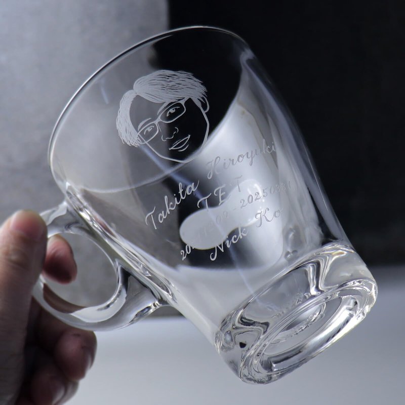 355cc【定制肖像】(写实版)大头版定制马克杯 - 咖啡杯/马克杯 - 玻璃 透明