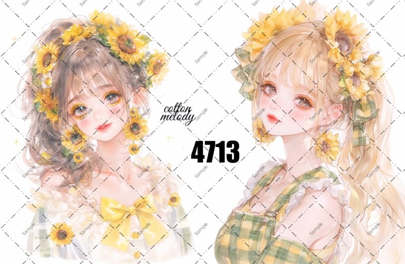 original sticker no.4713 人物贴纸 原创贴纸 原创人物贴纸 装饰贴纸 cotton melody - 贴纸 - 纸 