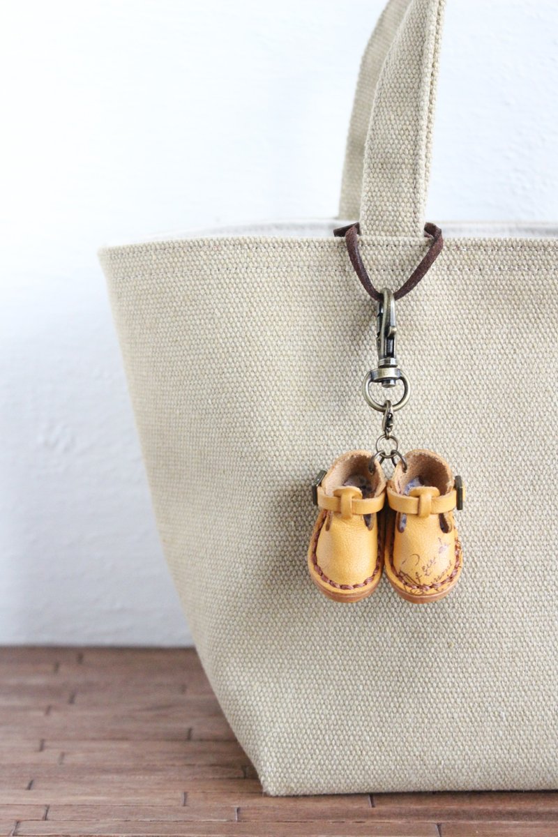 【订做】真皮微型鞋项链和吊饰黄 - 吊饰 - 真皮 黄色