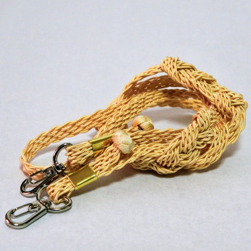 和服改造 腰带制作的手机背带、手机挂绳 - 挂绳/吊绳 - 丝．绢 黄色