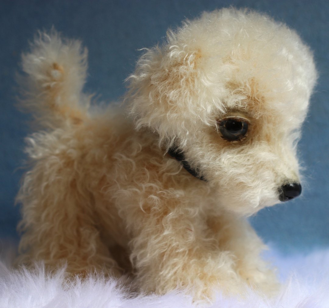 Big Teddy Dog/Collectible teddy dog/Realistic dog toy/Soft sculpture dog/White - 摆饰 - 其他材质 白色