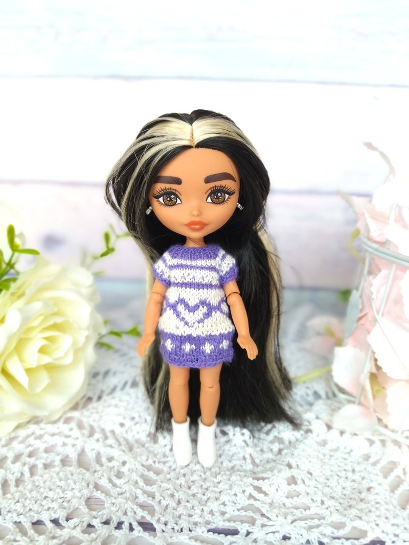 Barbie extra minis doll - Barbie extra minis clothes - Chelsea club - doll cloth - 玩具/玩偶 - 羊毛 多色
