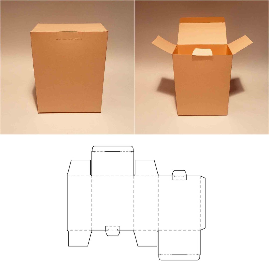 Packaging box template, package box template, self locking box, self lock box - 图文模板设计 - 其他材质 