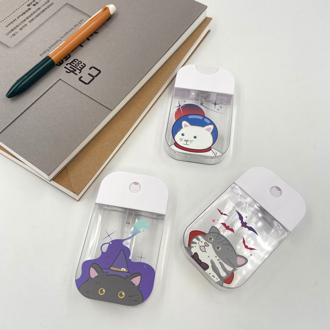 俏皮猫系列卡片喷雾罐 | 防疫用品 酒精瓶 - 收纳用品 - 塑料 