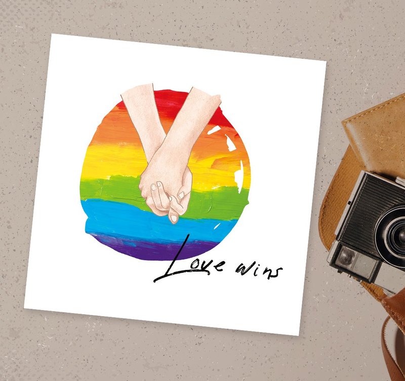 笑花【独家设计】Rainbow彩虹LOVE/相片情侣亲子定制化 - 其他 - 其他材质 白色