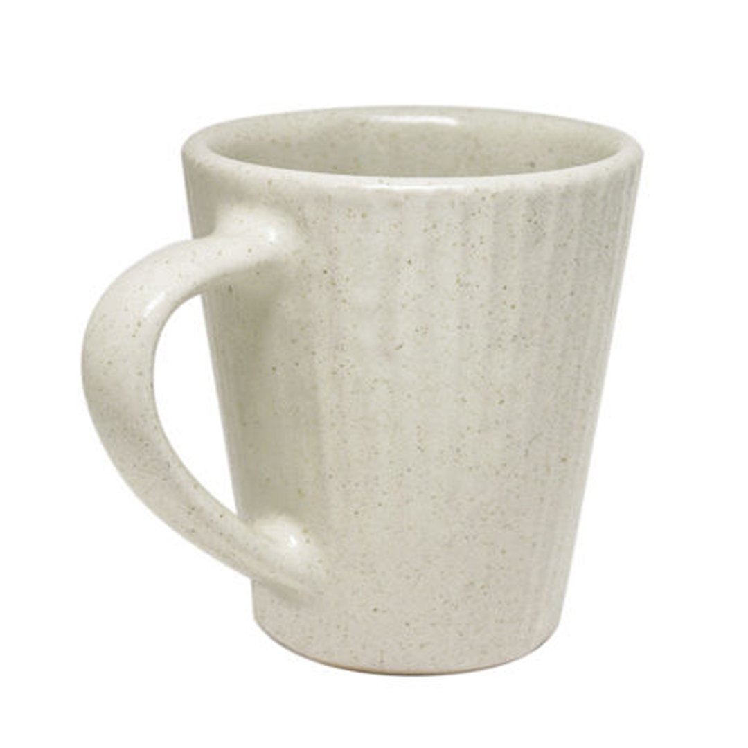 Mug cup stripe (white) - 其他杯子 - 陶 