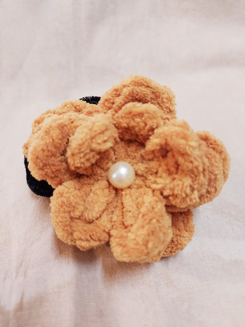 柑橘色绒条肠圈发绑绑 - 发饰 - 其他材质 橘色