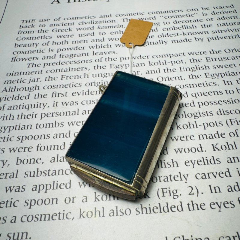 英国带回蓝色玛瑙火材盒 - 其他 - 其他金属 