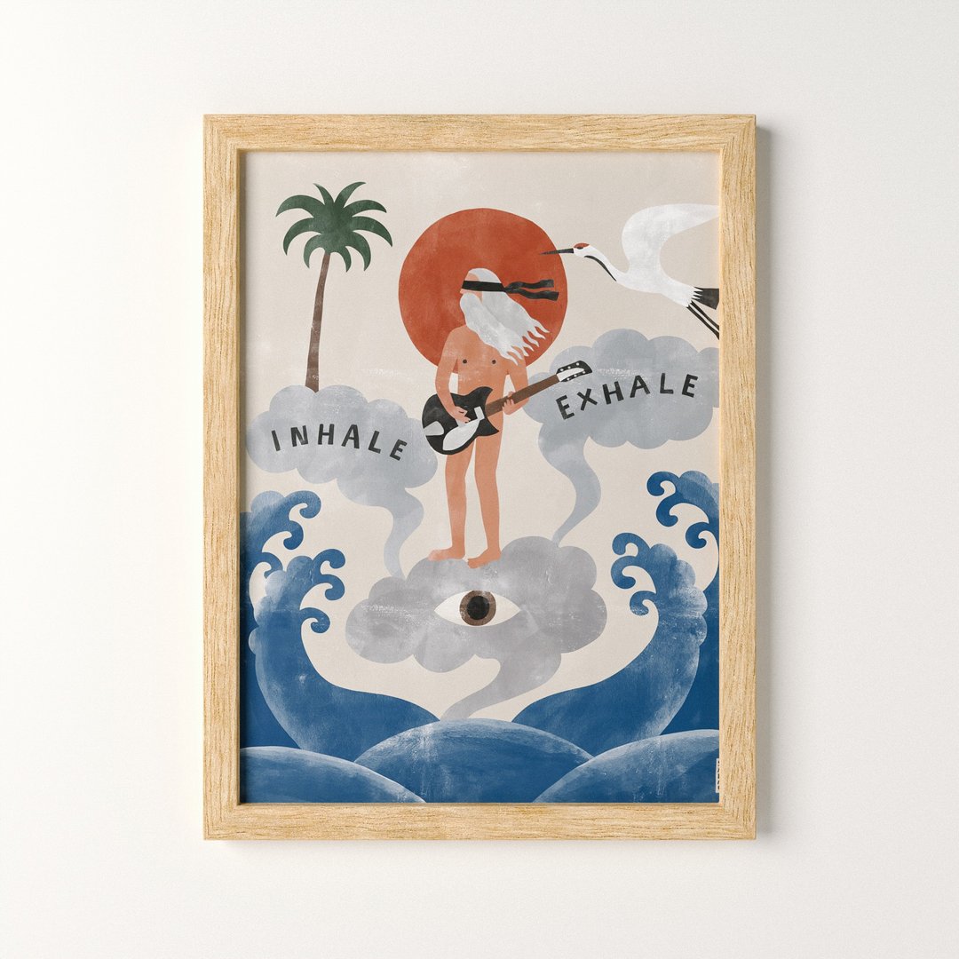 Follow the Sound 跟着声音 - 印刷画/海报 - 海报/装饰画/版画 - 纸 蓝色