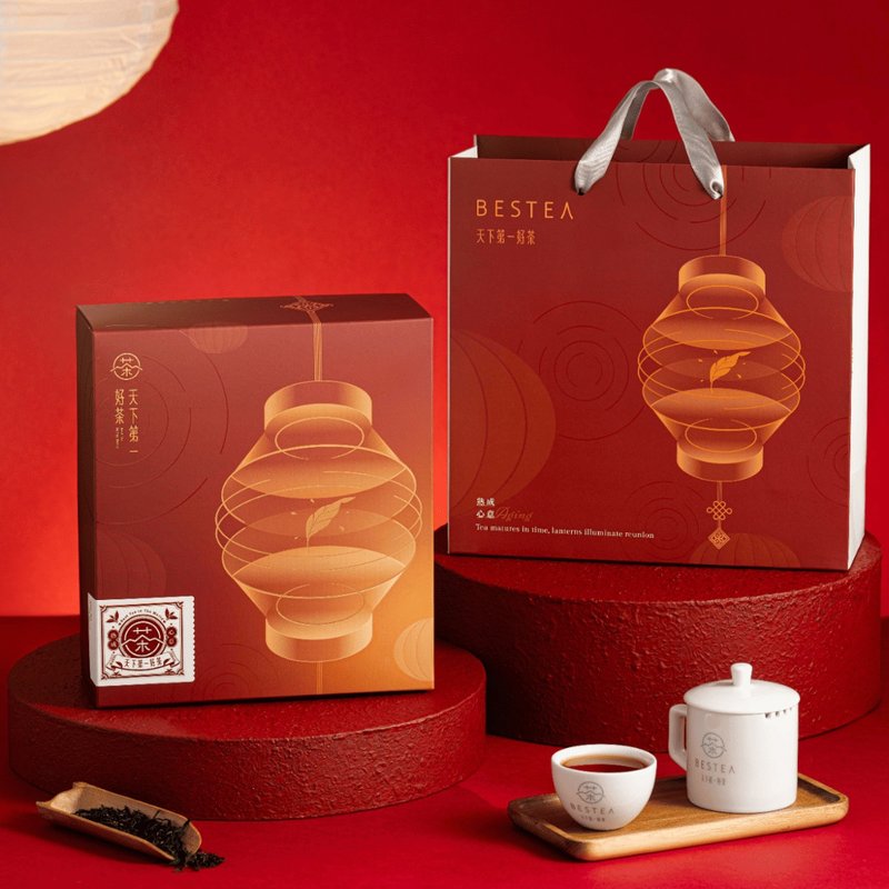 【天下第一好茶】朝霞映春礼盒 罐装×1+盒装×1 寄情祝福 - 茶 - 纸 