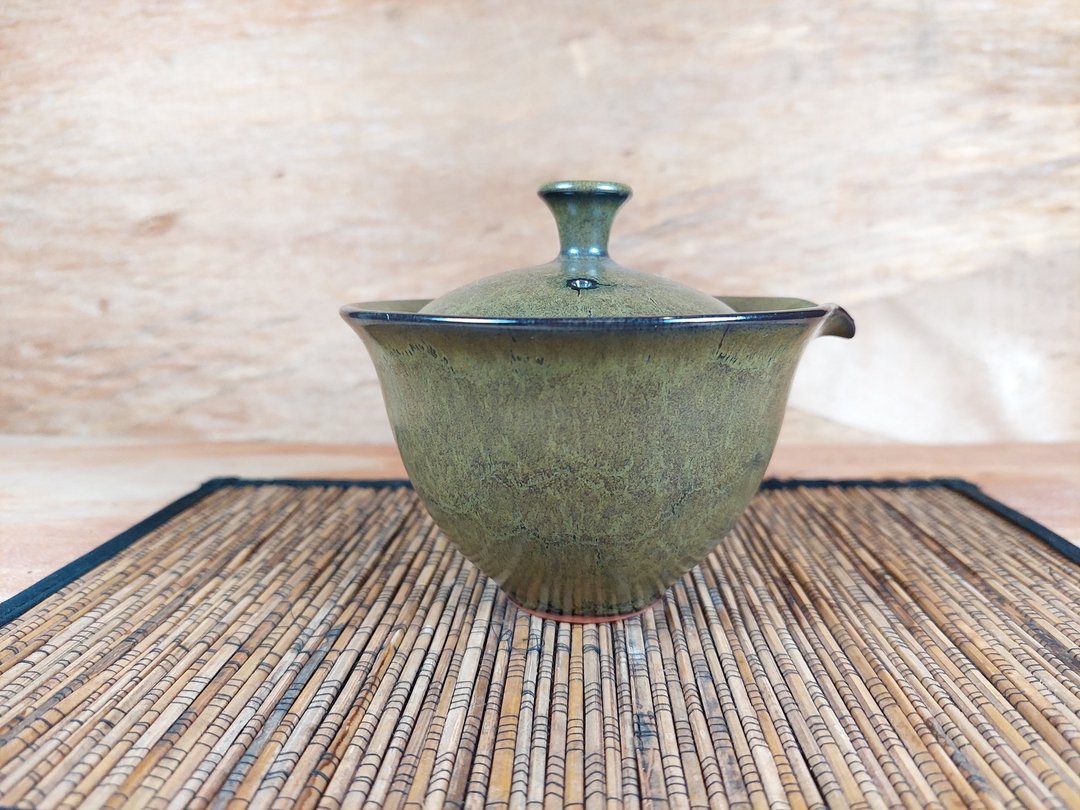 【毕业谢师礼】黎黄 天目釉盖碗 盖杯 莺歌名家叶敏祥作品 - 茶具/茶杯 - 陶 