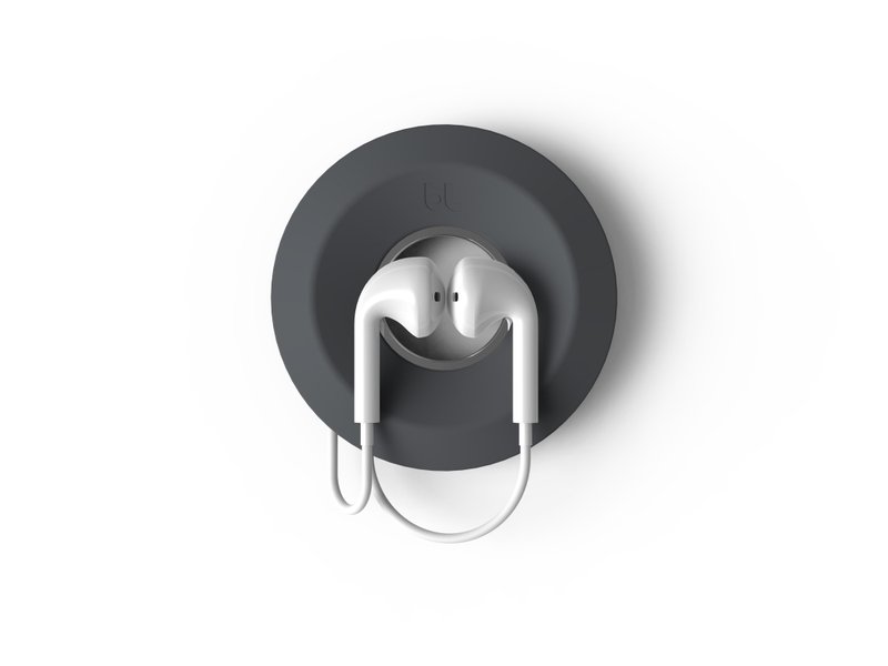 Cable YoYo 耳机收纳 深灰色 - 卷线器/电线收纳 - 硅胶 灰色