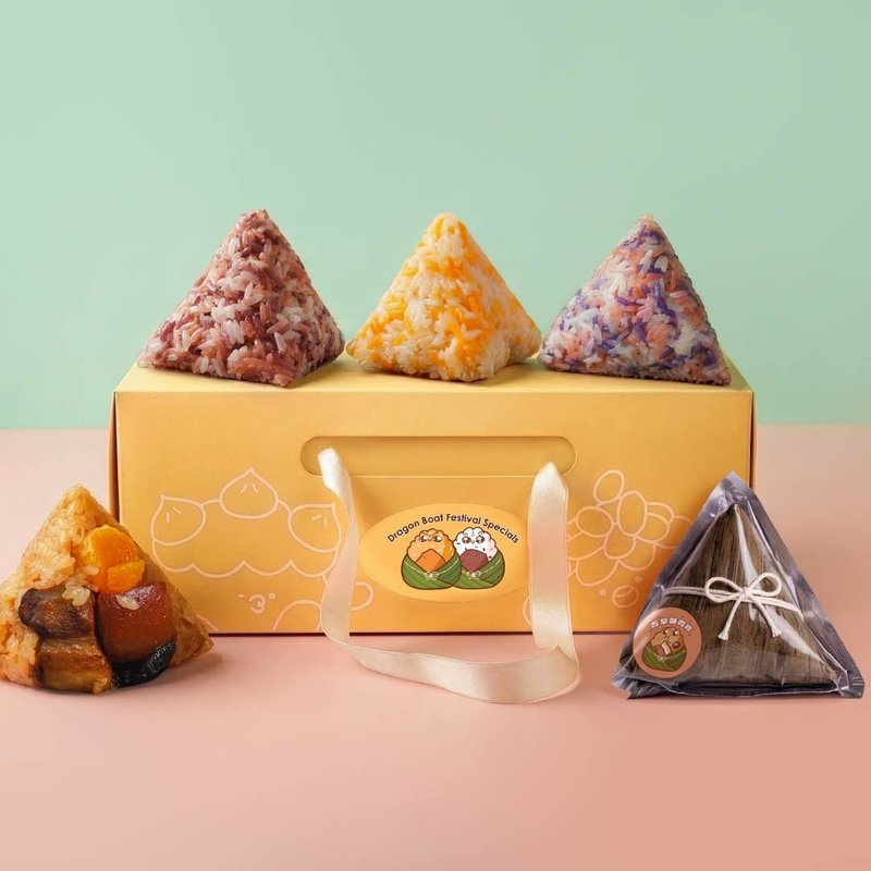 【冷冻包装/寄送&店取】端午节彩粽礼盒 打粽你心甜咸五入综合组 - 蛋糕/甜点 - 新鲜食材 多色
