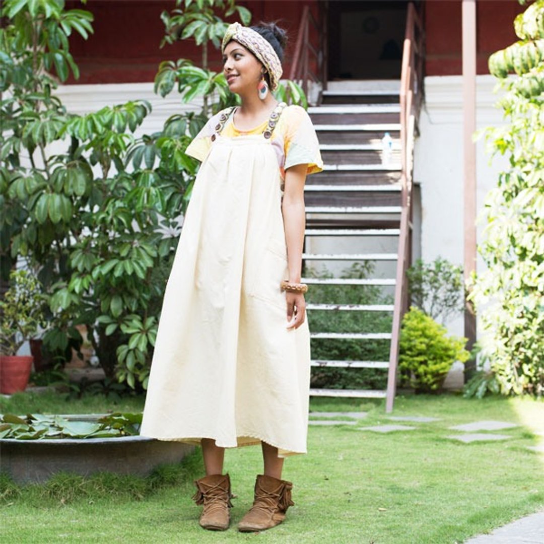 ☆ Hammock ☆ 彡 Osanso Salopette Skirt - 洋装/连衣裙 - 棉 咖啡色