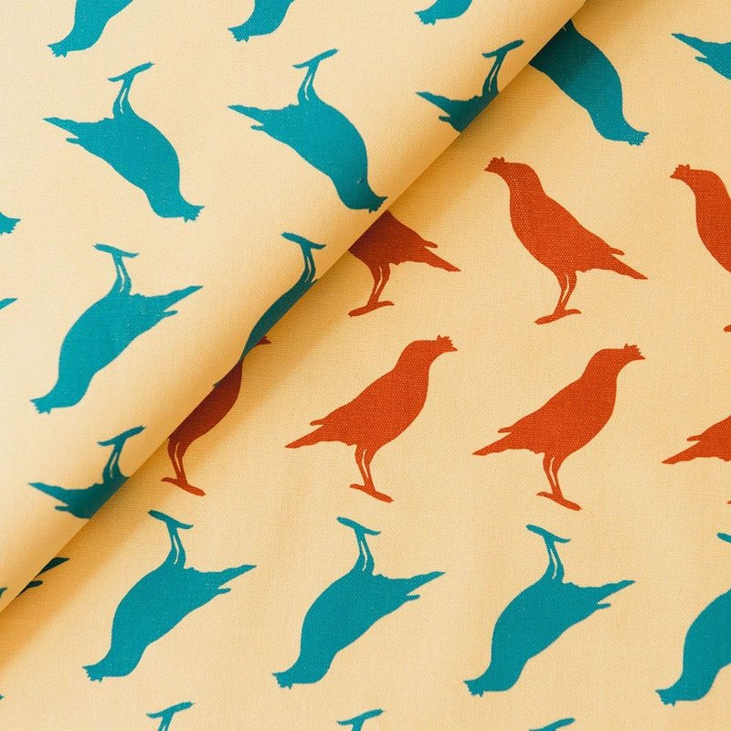 手印棉帆布-250g/y/台湾八哥5号/黄昏蓝红 - 编织/刺绣/羊毛毡/裁缝 - 棉．麻 多色