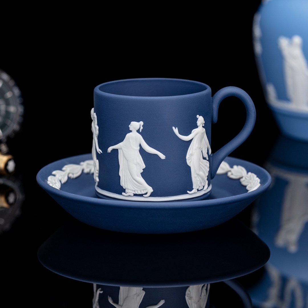手工浮雕 Wedgwood 跳舞女神 义式浓缩 陶瓷咖啡杯碟 多色 - 咖啡壶/周边 - 瓷 