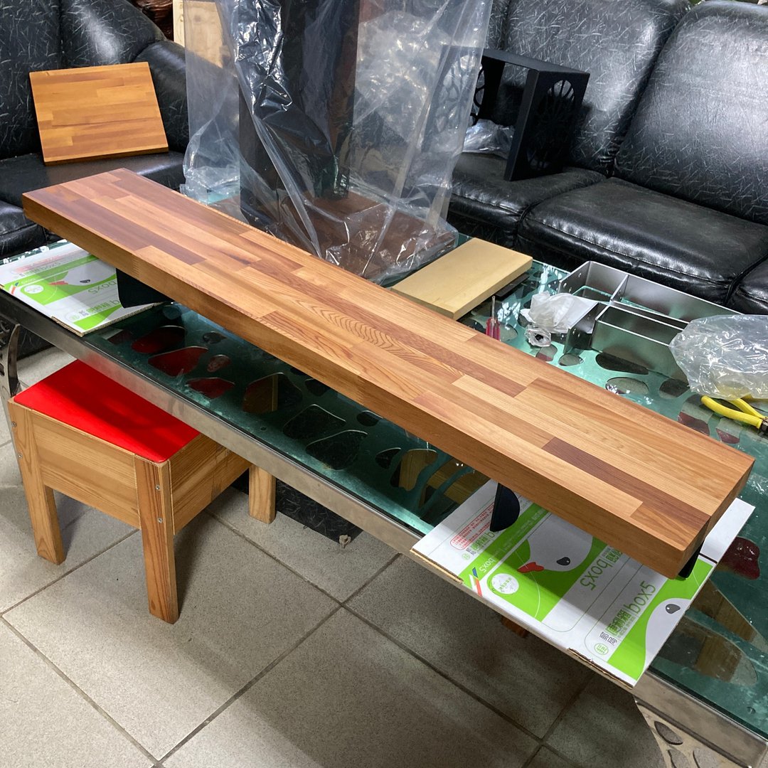115 x 20 x 4厘米厚香杉实木拼板一片　已上天然蜂蜡 - 摆饰 - 其他金属 卡其色