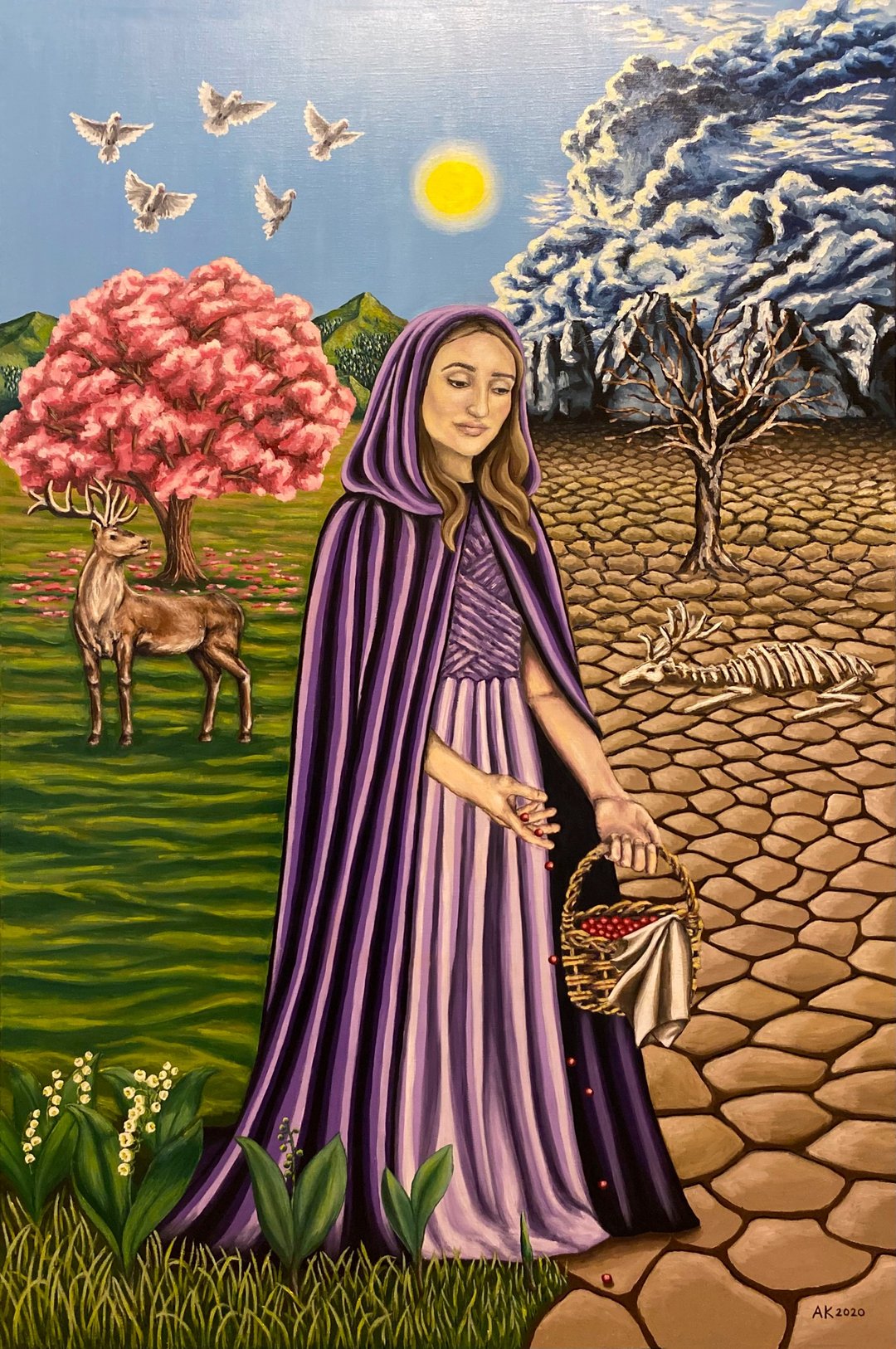 大自然，原创油画，布面油画，象征主义，生命，地球 - 墙贴/壁贴 - 其他材质 多色