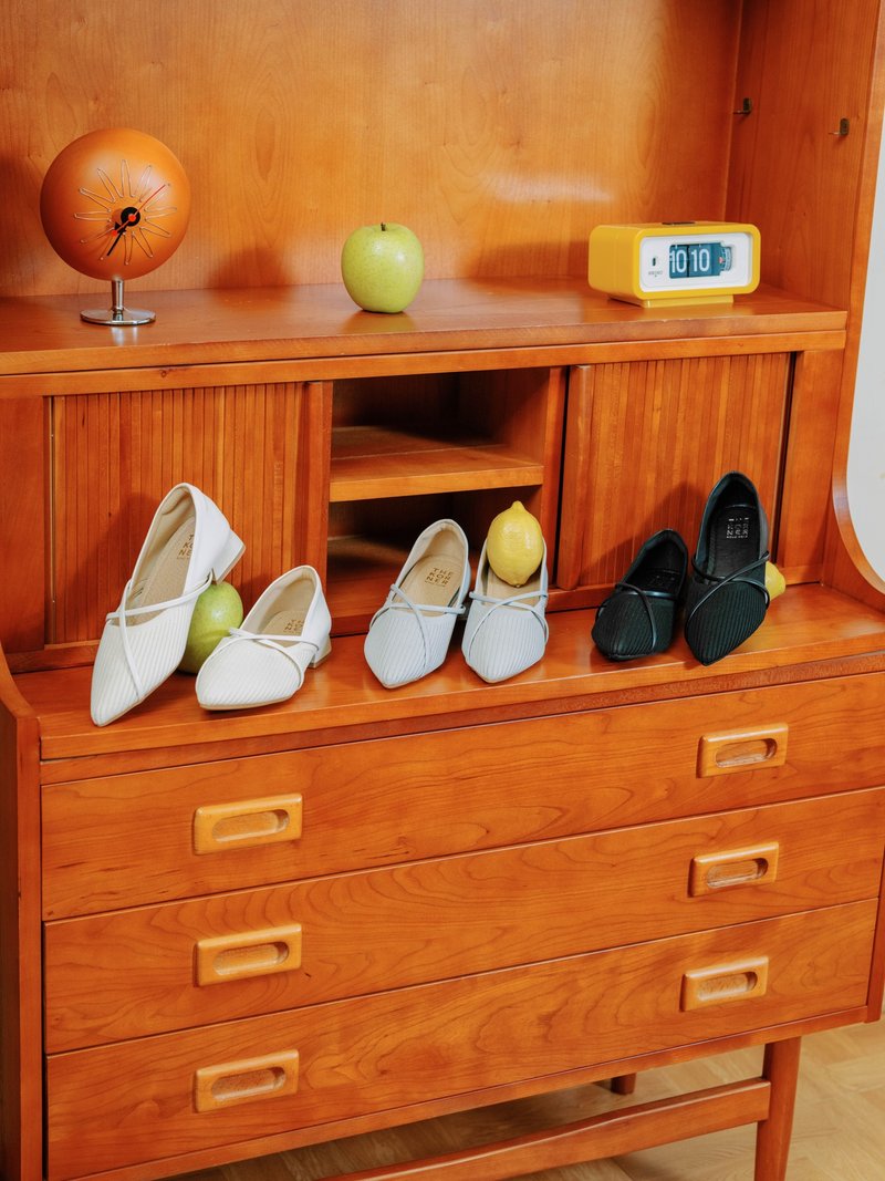 香港品牌 The Korner Kross Knit Flats 平底鞋 黑色 - 女款休闲鞋 - 环保材料 黑色