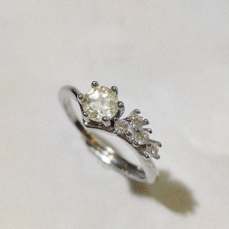 Le Bonheur 黄水晶戒指 开口可调节(情人节 生日礼物) - 戒指 - 半宝石 黄色