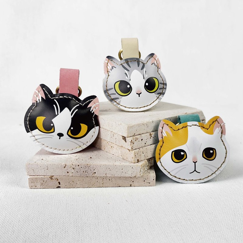 【与麦子们携手合作】萌猫真皮钥匙圈 第三弹 - 钥匙链/钥匙包 - 真皮 多色