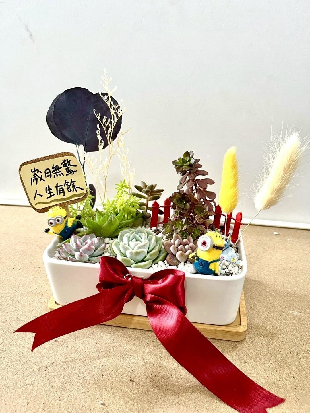 小小兵 猫咪 日式盆栽送礼 多肉组盆 多肉植物 升迁 生日 - 植栽/盆栽 - 植物．花 绿色