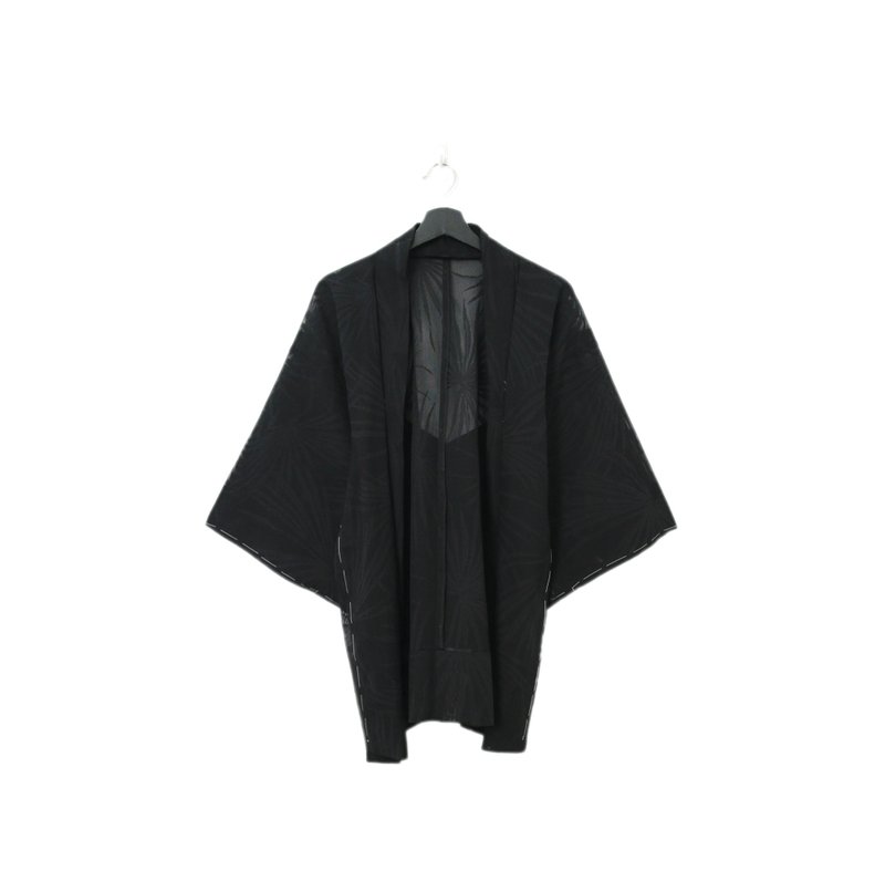 Back to Green-日本透肤羽织 绽放 叶 tf-24/vintage kimono - 女装休闲/机能外套 - 棉 