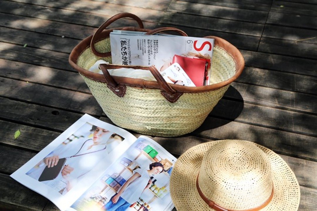 法式藤蓝经典牛皮肩背款S号 - 露营用品 - 其他材质 咖啡色