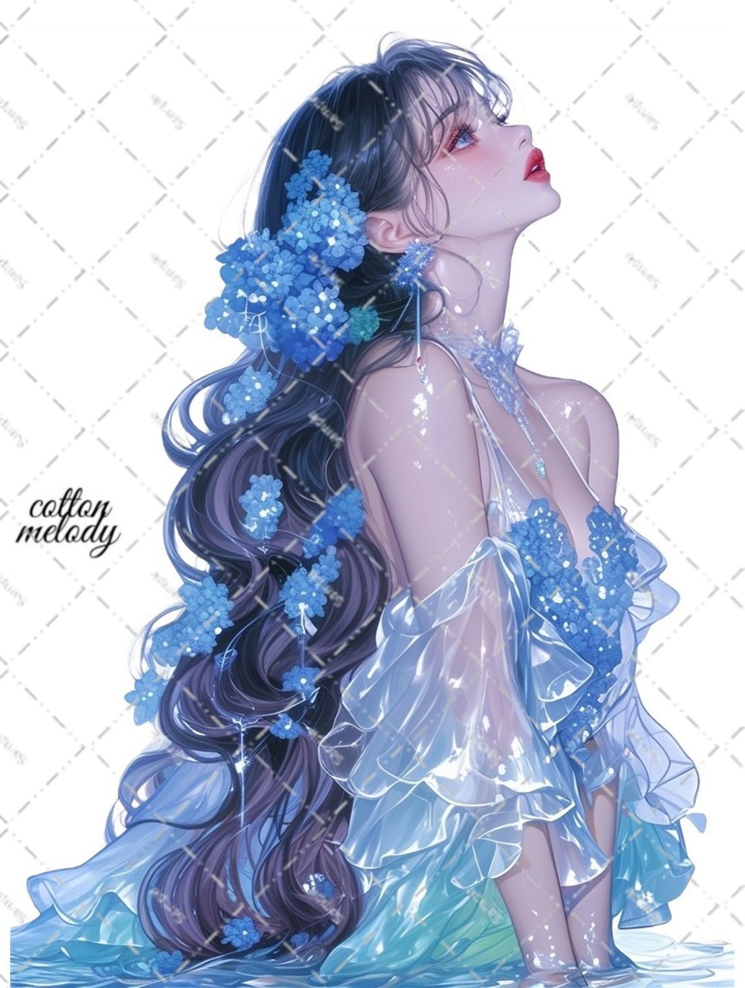 original sticker no.5538 人物贴纸 原创贴纸 人物插画贴纸 女孩贴纸 原创人物贴纸 - 贴纸 - 纸 