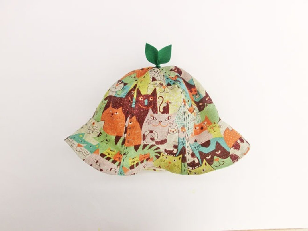 Grow Up! Leaf Hat for Baby &amp; Toddler / CAT! CAT! CAT!/Brown - 围嘴/口水巾 - 棉．麻 多色