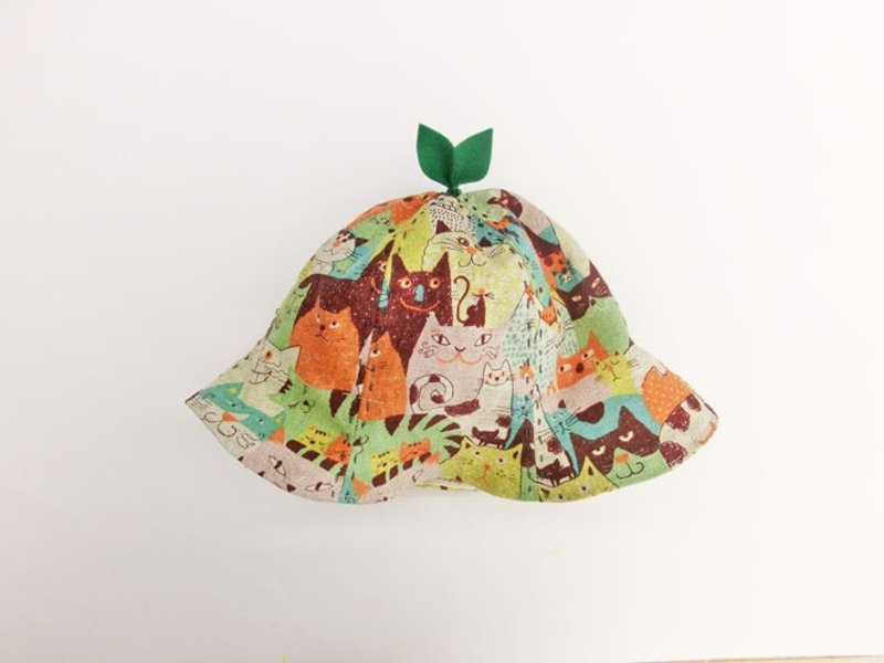 Grow Up! Leaf Hat for Baby & Toddler / CAT! CAT! CAT!/Brown - 围嘴/口水巾 - 棉．麻 多色