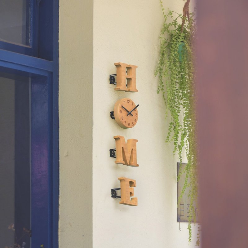 HOME 原木 立体 静音 时钟 挂钟 - 时钟/闹钟 - 木头 咖啡色