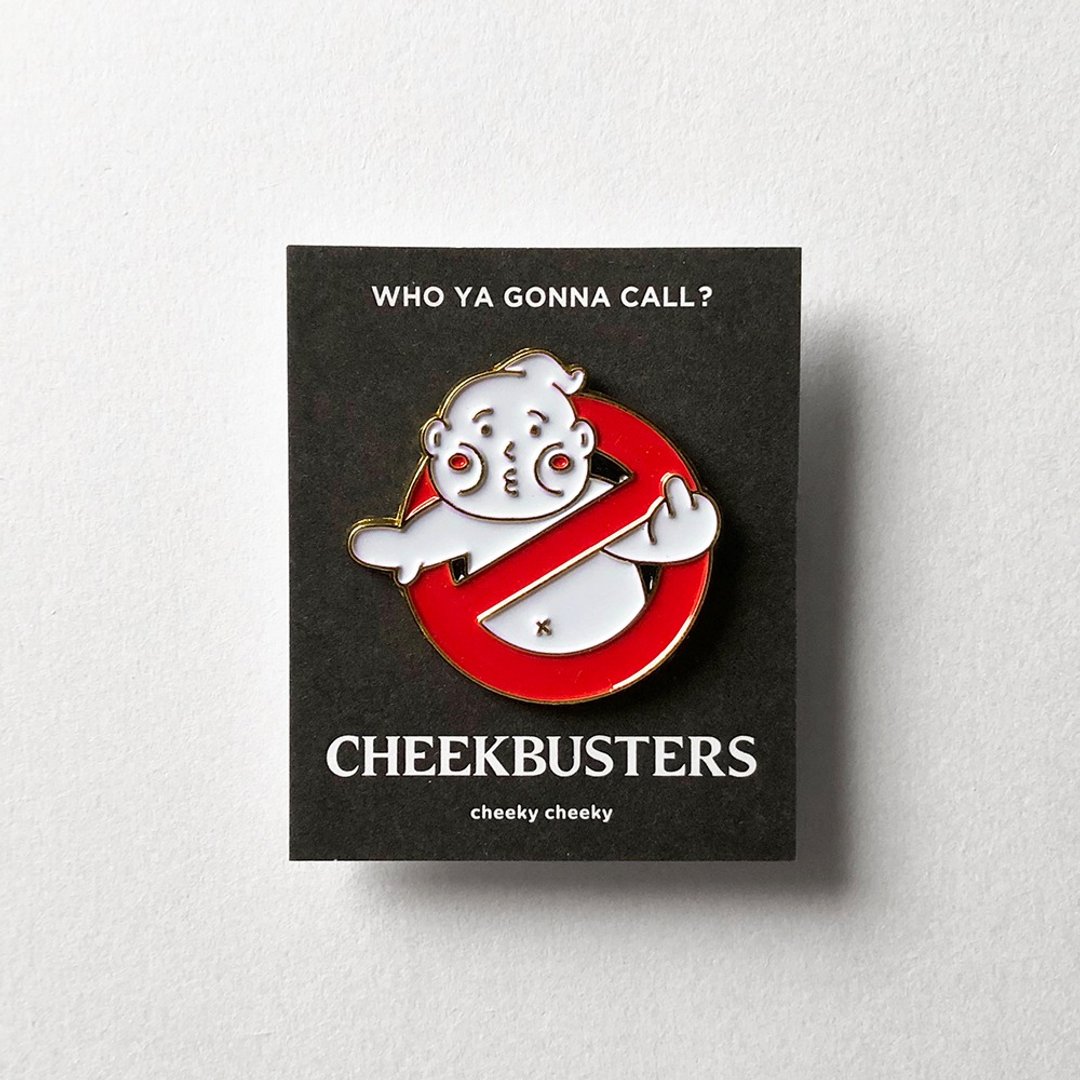 cheeky cheeky CHEEKBUSTERS 恶搞捉鬼敢死队 金属 徽章 / 别针 - 徽章/别针 - 其他金属 白色