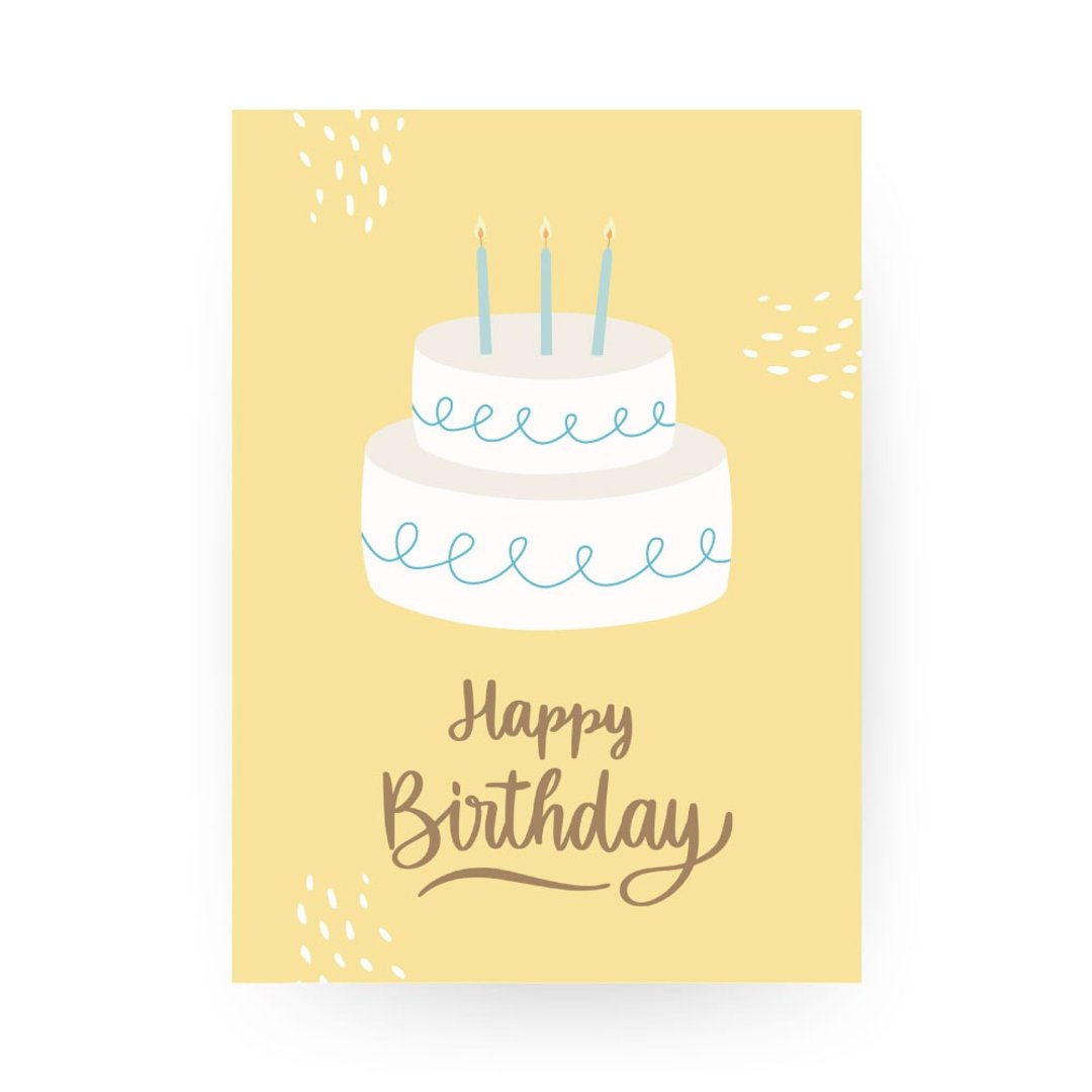 不单售 加购生日小卡 - 卡片/明信片 - 纸 黄色