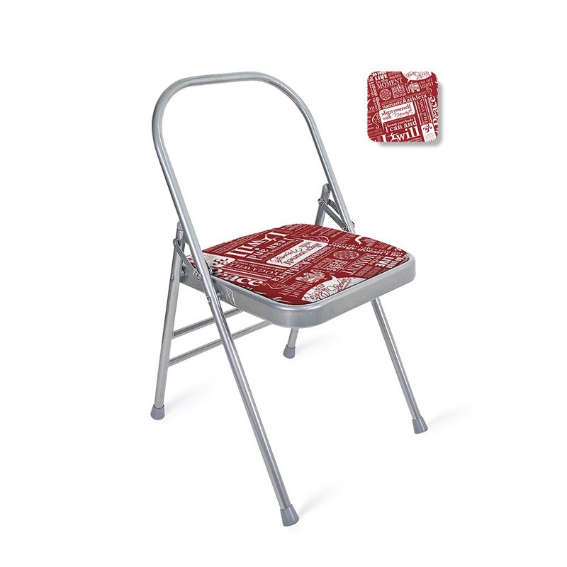 【NAMASTE】Isuey 蜂巢网透气防滑瑜珈椅 - 文字云/褐色 - 运动/健身用品 - 其他材质 红色