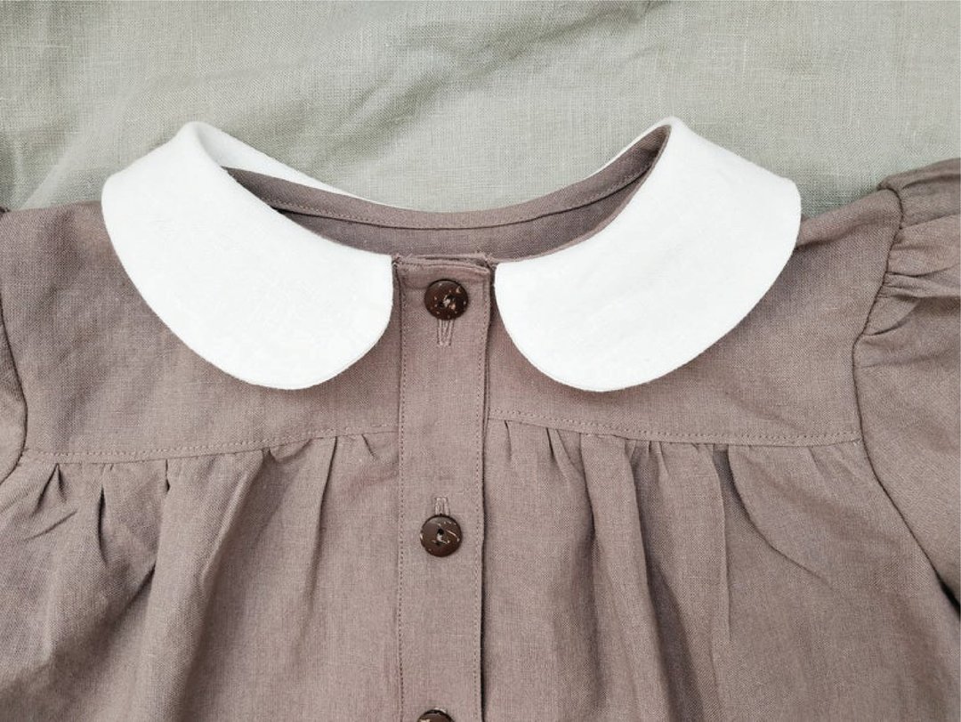 Baby Dress With Buttons  / Dress Peter Pen collar / Baby Shirt Dress / - 手工艺教程/工具书 - 其他材质 