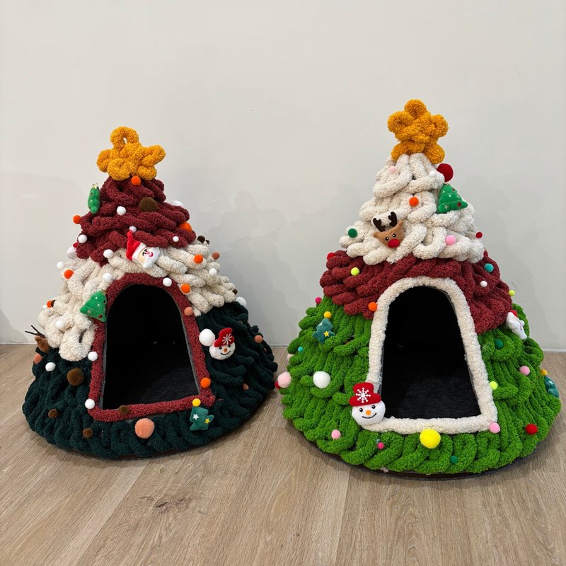 圣诞宠物窝课程 - 编织/羊毛毡/布艺 - 棉．麻 