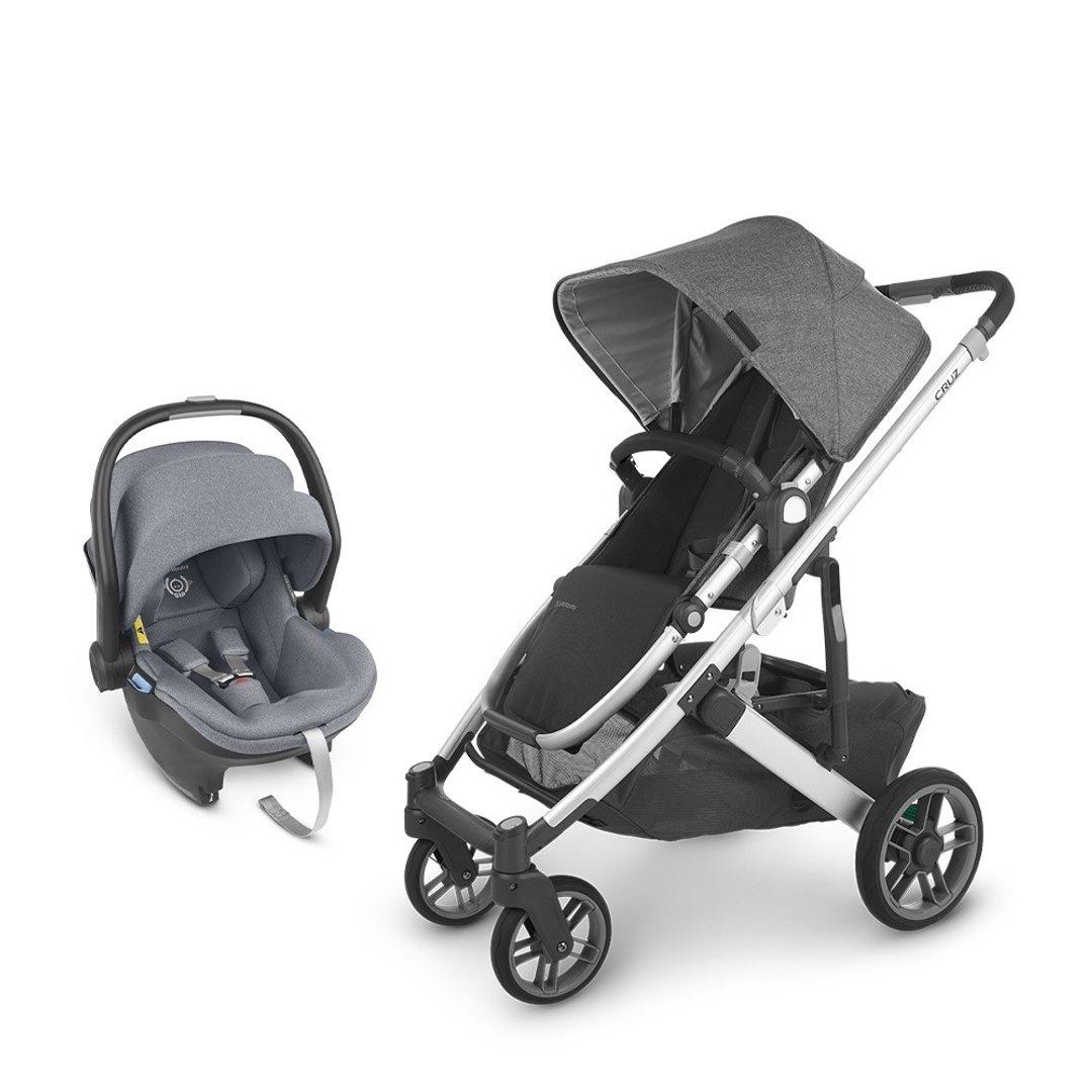 台湾宅配【UPPAbaby】【推车提篮组合】CRUZ V2深灰色+蓝灰色提篮 - 婴儿车/手推车 - 其他材质 蓝色
