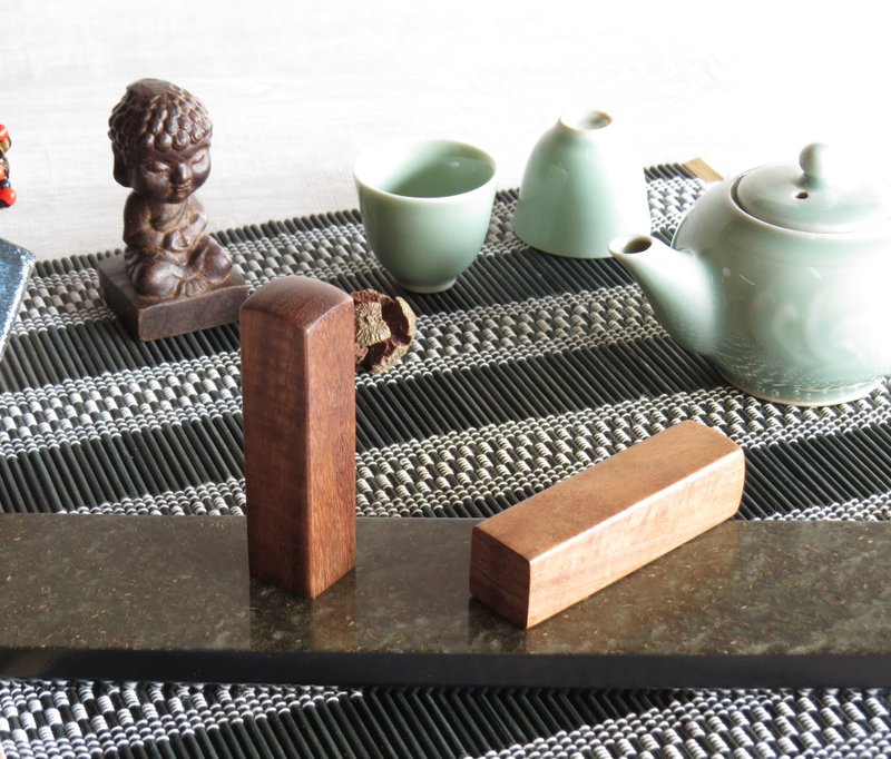 HO MOOD 工艺系列—开运方印组 - 印章/印台 - 木头 咖啡色