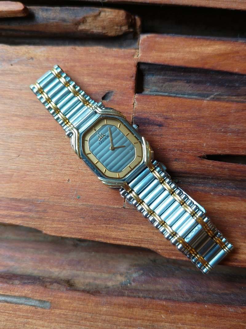 SEIKO旗下 顶级 CREDOR贵朵品牌 钢与18k金 石英表 - 女表 - 其他金属 银色