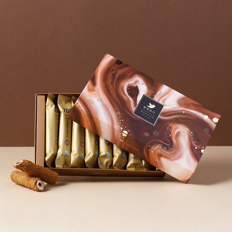 青鸟旅行 | 旅行盒-咖啡欧蕾蛋卷 8入 - 零食/点心 - 新鲜食材 咖啡色