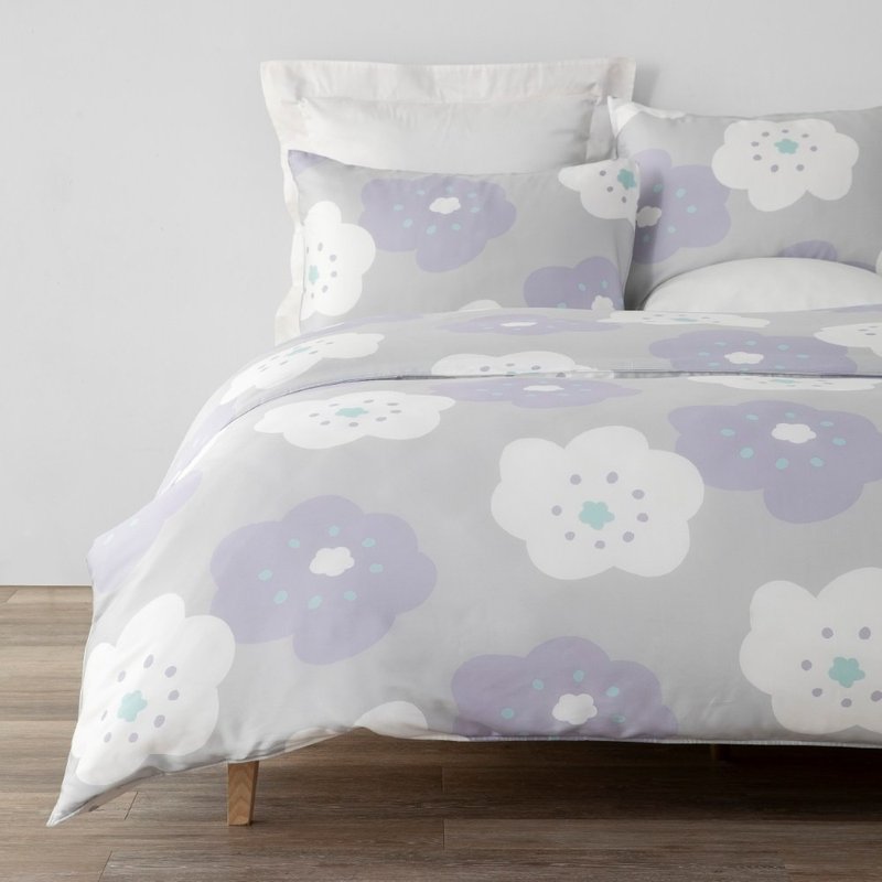 【独家预购】SOU・SOU HOLA 300织天丝床包两用被组双人 微笑 紫 - 被子/毛毯 - 其他人造纤维 紫色