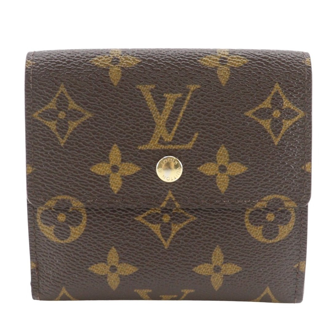 【日本直邮】LOUIS VUITTON Portefeuille Bi-fold Cartes Crédit 双折短夹 W HOOK M61652 Monogram 帆布 深棕色 SP2088【二手】 - 皮夹/钱包 - 人造皮革 咖啡色