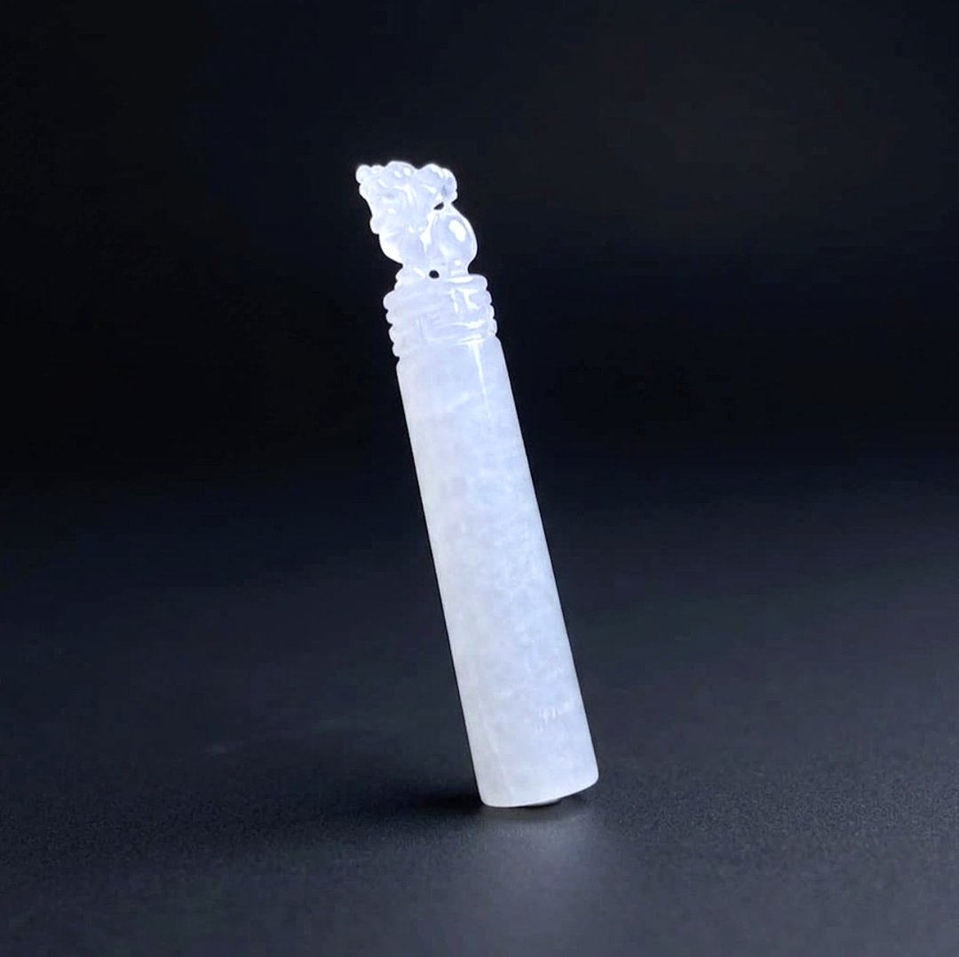 【招财神兽】冰种翡翠貔貅玉印章 | 天然缅甸玉翡翠 A 货 | 送礼 - 印章/印台 - 玉石 透明