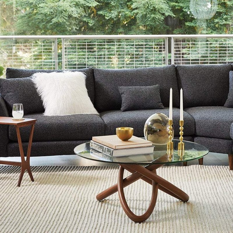 【D3原木家居】Claudia 北美胡桃木玻茶几桌-91cm - 其他家具 - 木头 