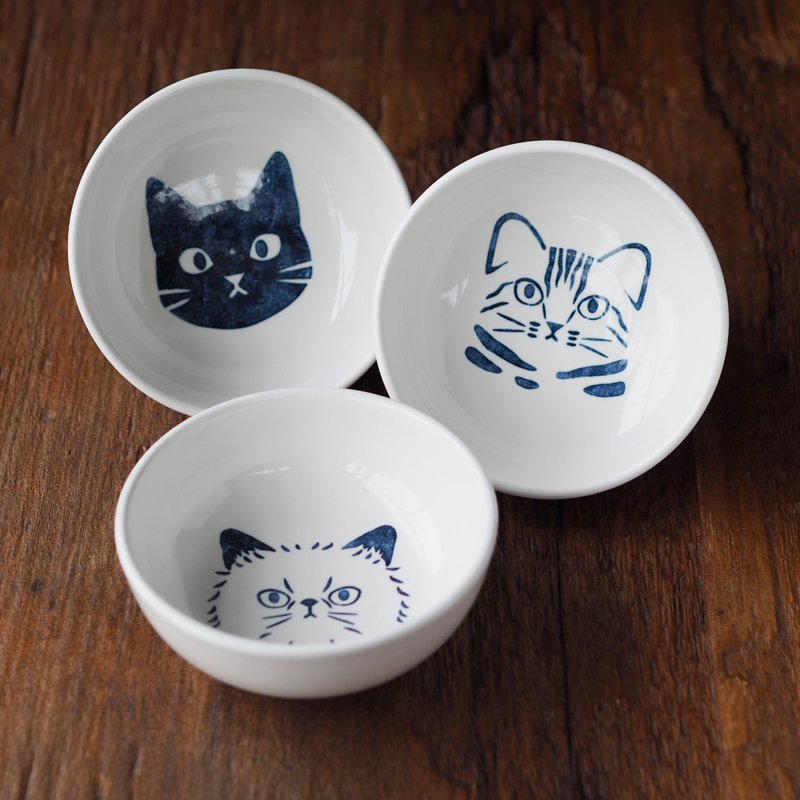 猫咪中碗公【浪猫救援计划】 - 碗 - 瓷 白色