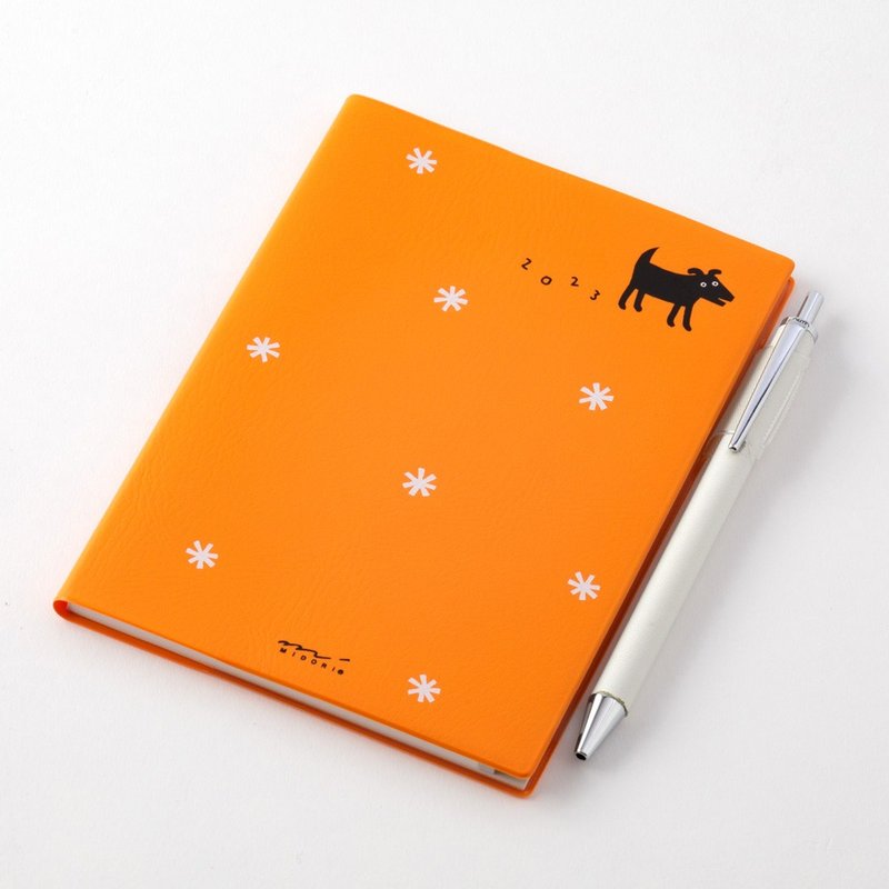 MIDORI Pocket Diary 2023 手帐 月双周 A6 黑狗 - 笔记本/手帐 - 纸 多色