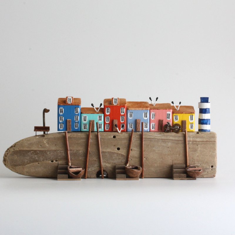 漂流木艺品 - 潮声与海鸥 - Bu015 - 摆饰 - 木头 